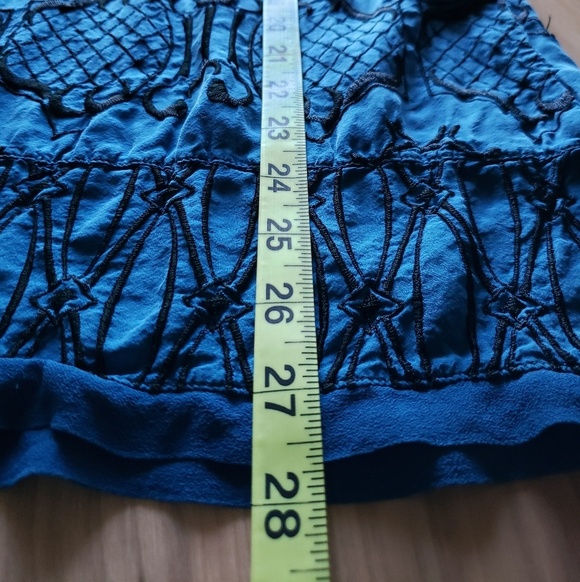 Language Silk Embroidered Top. - Picture 5 of 7